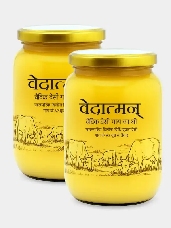 Vedatman A2 cow desi ghee 2 litre made using traditional bilona method