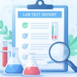 Laboratory report with test results