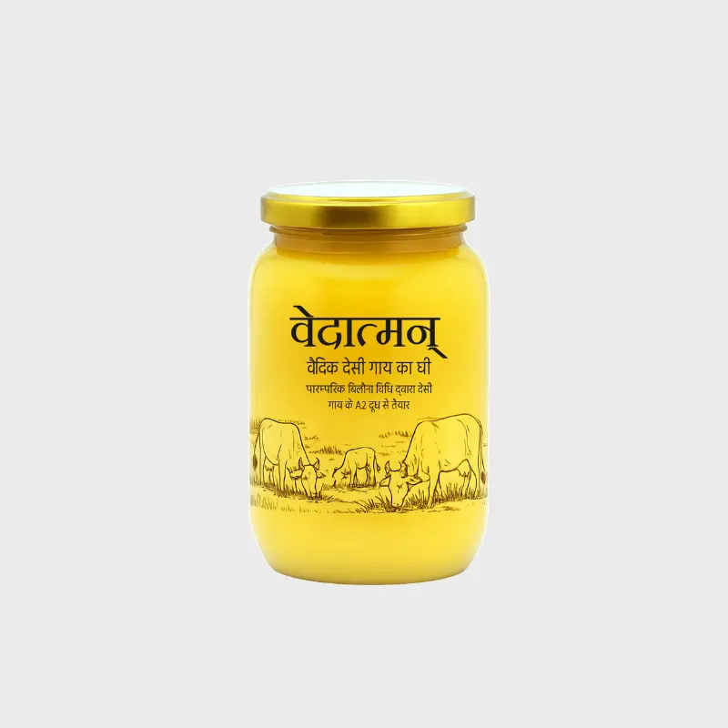 Vedatman A2 Cow Desi Ghee 1 Litre – Pure Bilona Ghee from Sahiwal cows
