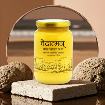 Vedatman A2 Cow Desi Ghee 1 Litre – Pure Bilona Ghee from Sahiwal cows